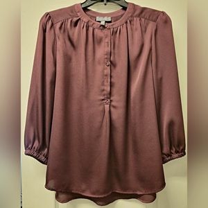 The Limited 3/4 Sleeve Blouse (Size Petite Medium) - Burgundy - EUC